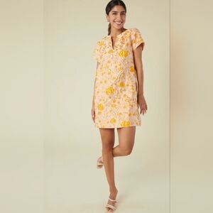 ABBEY GLASS Harvest Jacquard fabric V-Neckline Dress MSRP$199